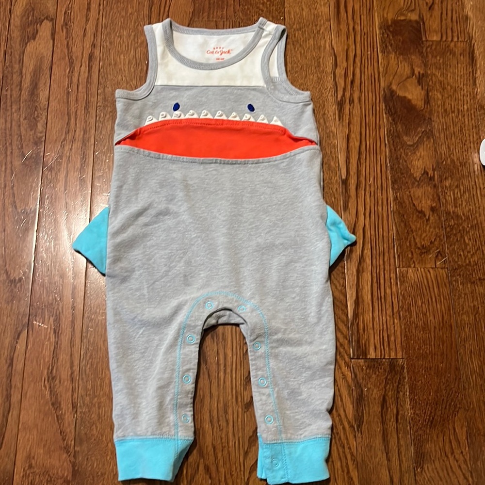 Cat and Jack one piece shark outfit
